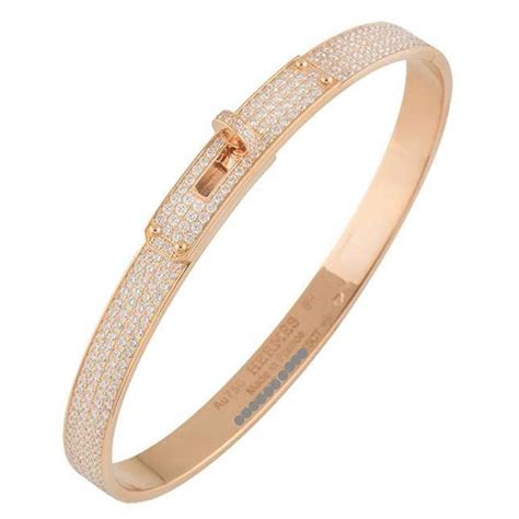 hermes rose gold bangle|hermes gold bracelet with diamonds.